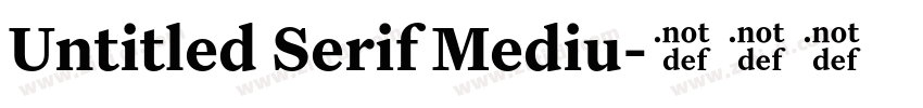 Untitled Serif Mediu字体转换